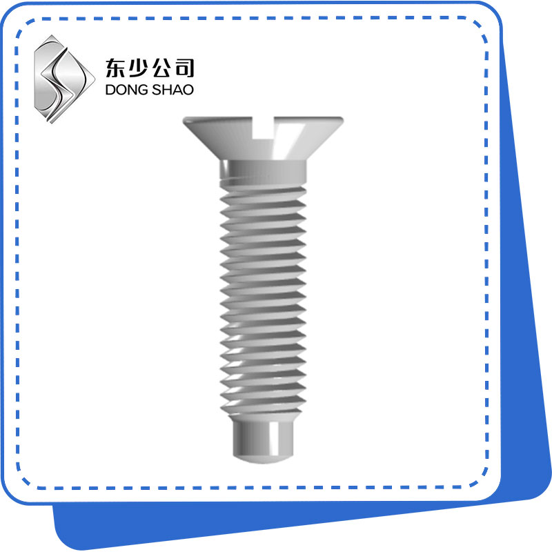 I-Slotted Countersunk Head Screws ene-Full Dog Point